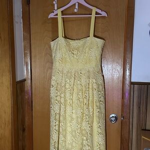 Aqua By Bloomingdales Yellow Lace Dress
